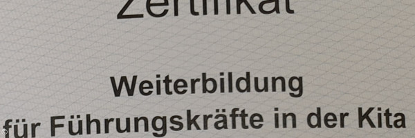 Zertifikat Weiterbildung